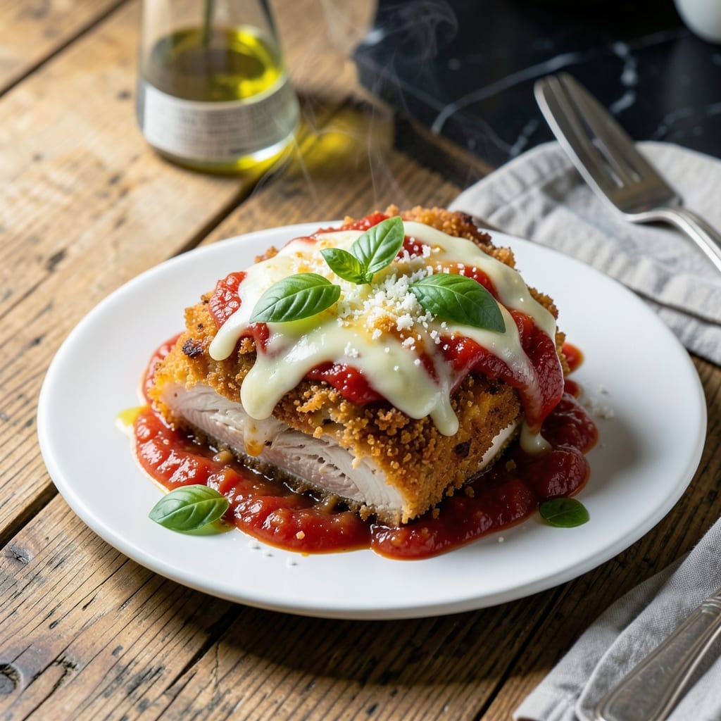 Keto Chicken Parmesan Recipe With Pork Rinds: Crispy Coating With Melty Cheese