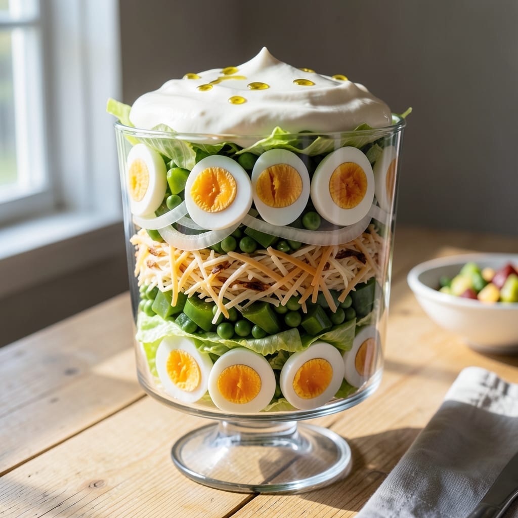 Original Seven Layer Salad Recipe With Mayo: Retro Potluck Classic With Creamy Depth