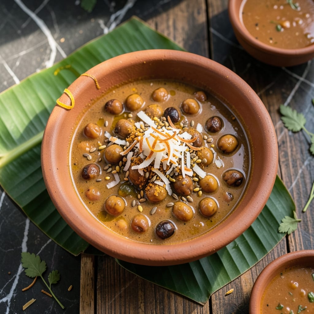 Kadala Curry Recipe Kerala Style: Coconut-Infused Black Chickpea Stew