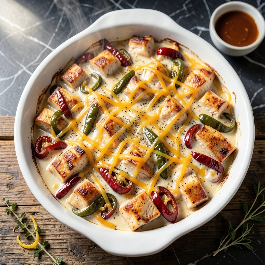 Mississippi Chicken Casserole Recipe Ingredients: Pepperoncini-Infused Cheesy Delight