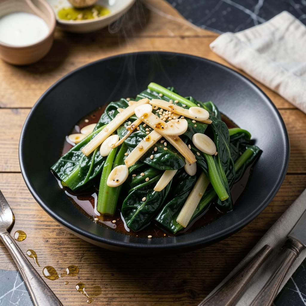 Komatsuna Recipe Stir Fry: Garlic-Ginger Wok Toss with Sesame Finish