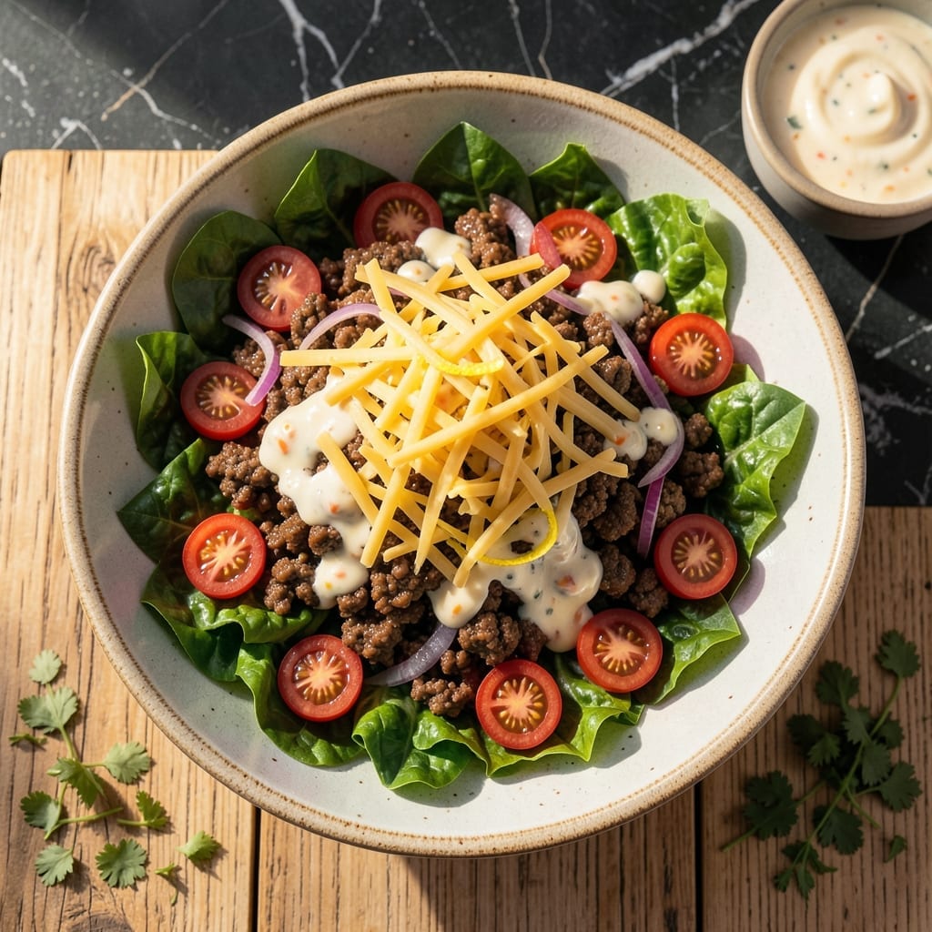 Taco Salad Recipe Thousand Island: Retro Creamy Dressing with Bold Crunch