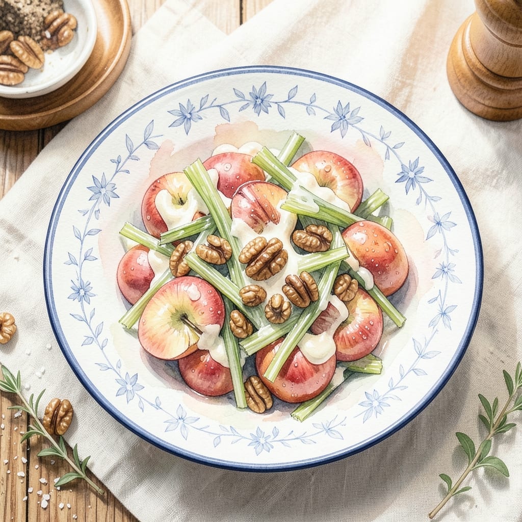 Recipe For Waldorf Astoria Salad: Classic Creamy Apple and Walnut Delight