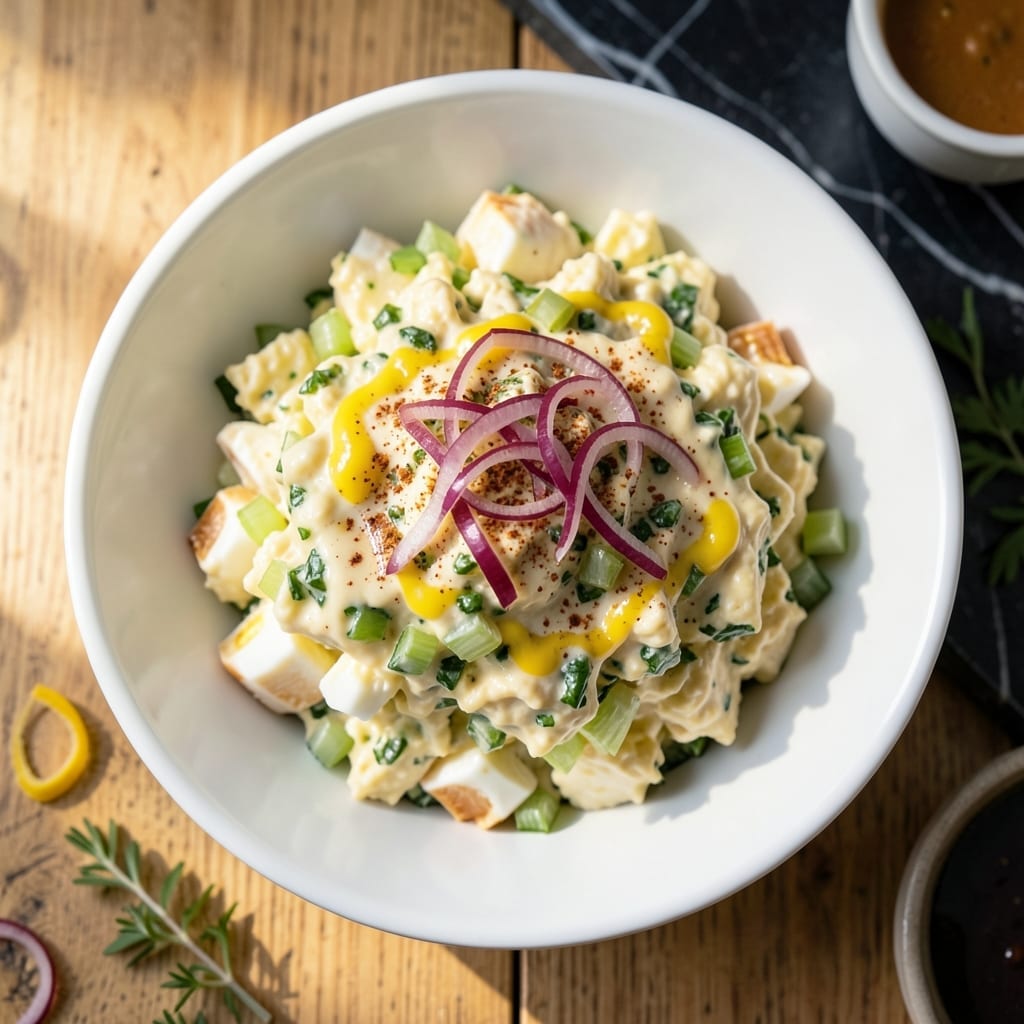 Egg Salad Recipe With Relish and Mustard: Old-Fashioned Creamy Crunch