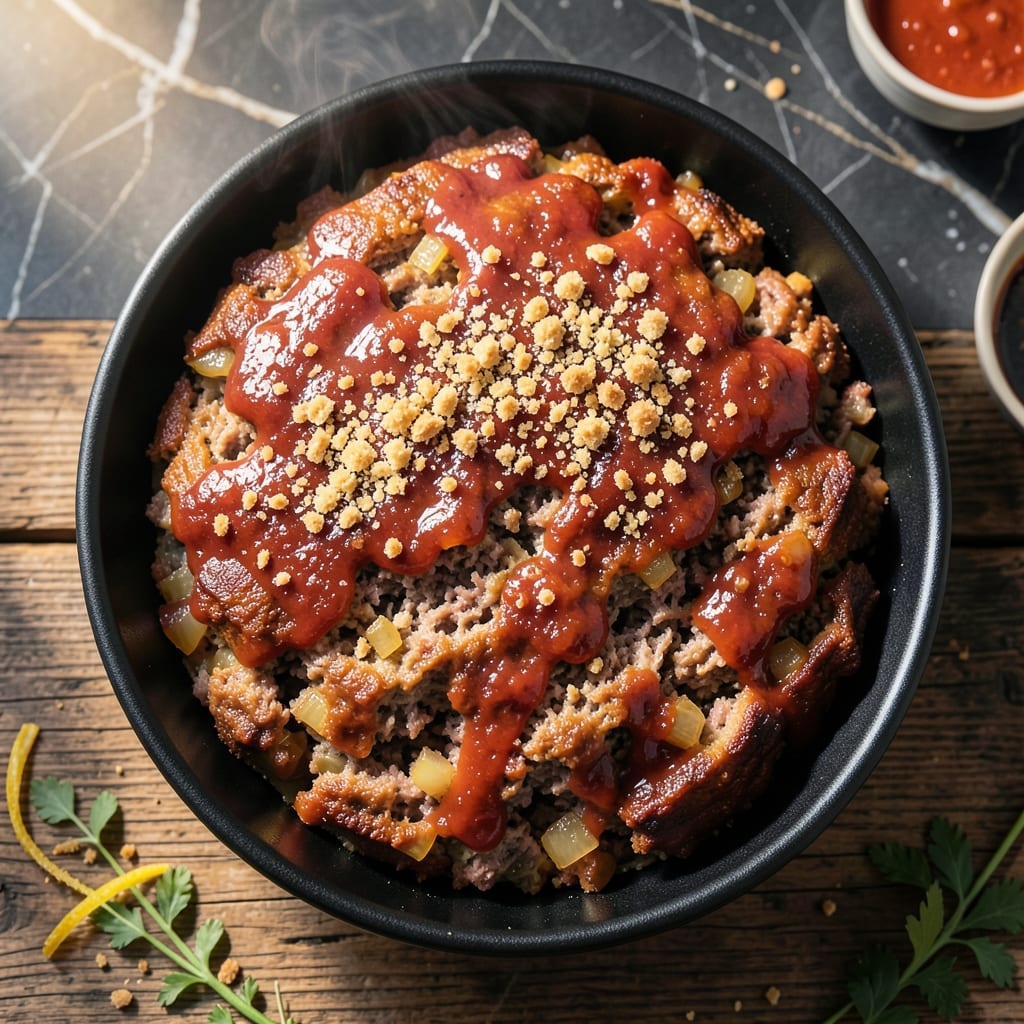 Meatloaf Recipe With Beef and Pork Sausage: Moist Center With Savory Glaze Meatloaf Recipe With Beef and Pork Sausage: Moist Center With Savory Glaze