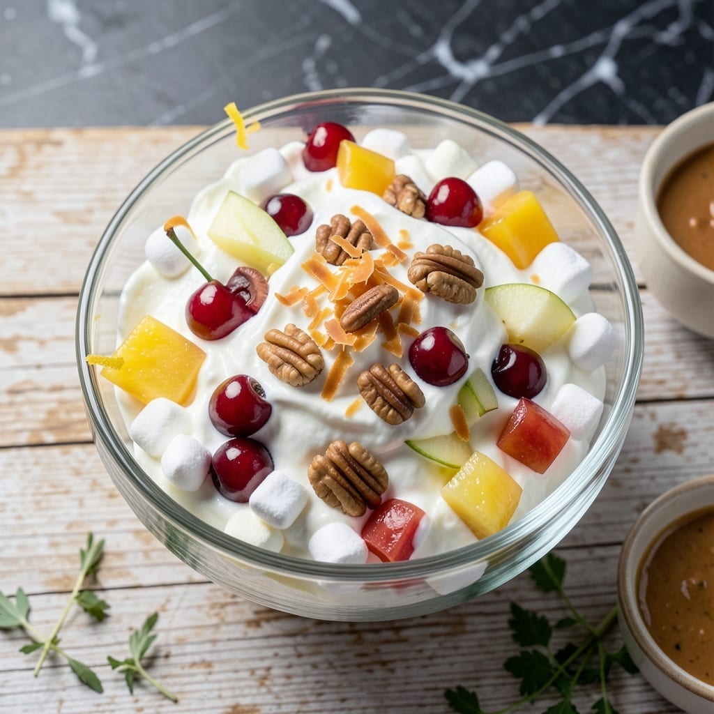 Ambrosia Salad Recipe With Cool Whip And Fruit Cocktail: Retro Creamy Fruit Delight