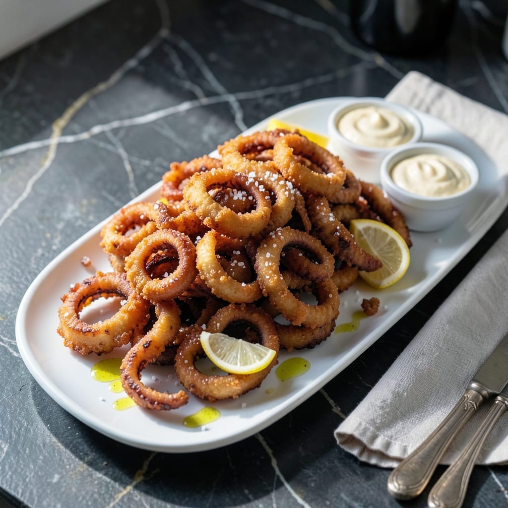 Fried Calamari Recipe Video: Golden Crispy Squid With Marinara Dip Fried Calamari Recipe Video: Golden Crispy Squid With Marinara Dip