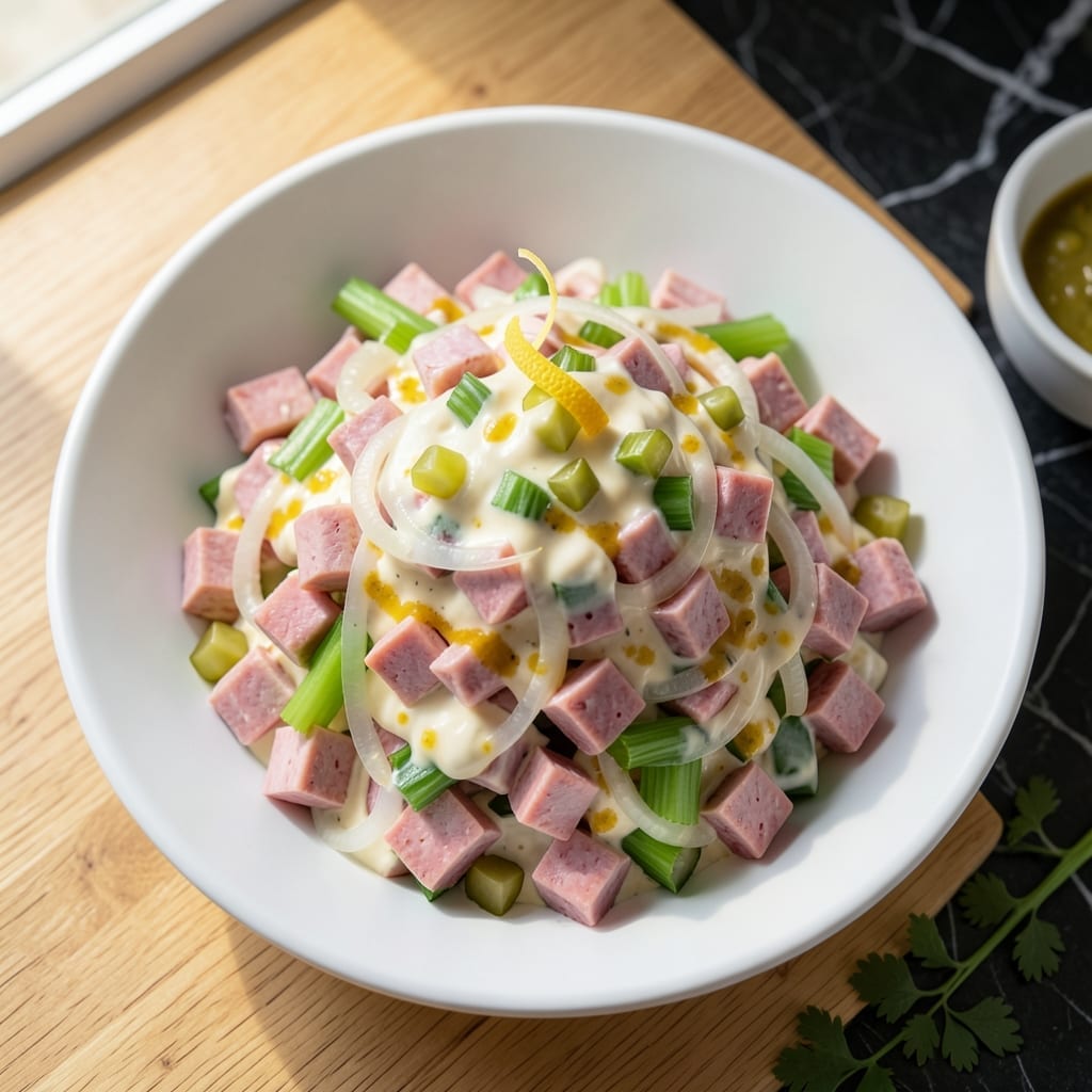 Ham Salad Recipe Using Bologna: Smoky Lunchbox Staple with Creamy Zing
