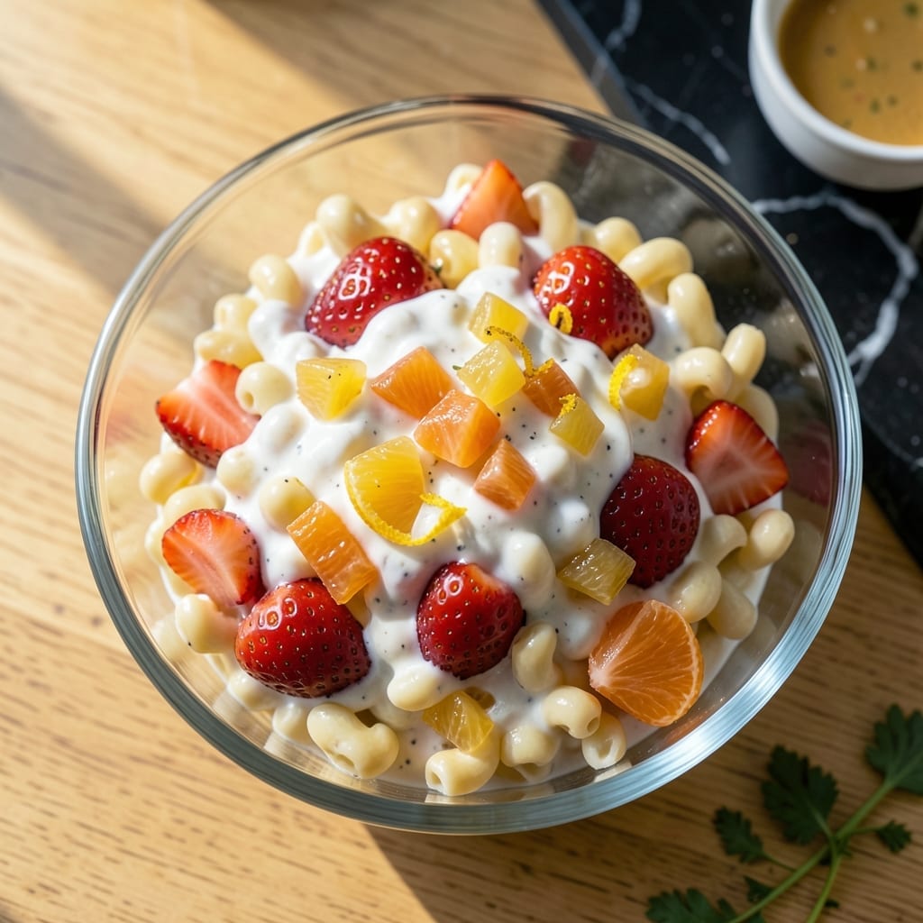 Frog Eye Salad Recipe Without Marshmallows: Creamy Pasta with Fresh Fruit Twist