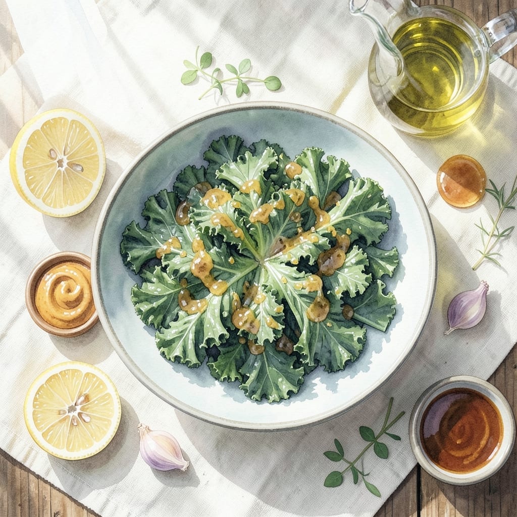 Lemon Vinaigrette Dressing Recipe for Kale Salad: Bright Citrus Tang for Massaged Greens