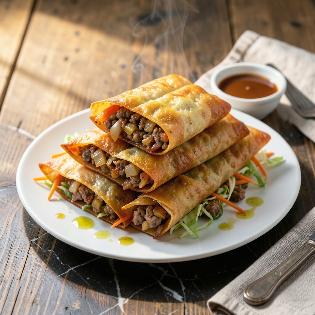 Filipino Lumpia Recipe With Ground Pork: Crispy Spring Rolls With Savory Filling
