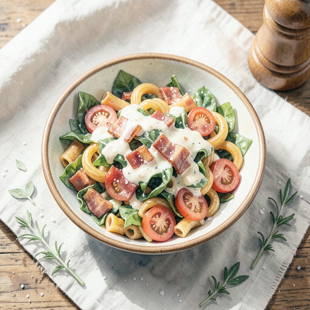BLT Pasta Salad Recipe Ranch Dressing: Crispy Bacon Meets Creamy Tang