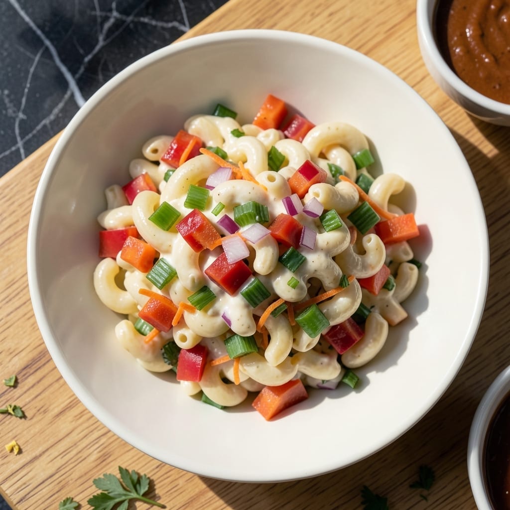 Google Recipe for Macaroni Salad: Chilled Creamy Nostalgia With Crisp Veggies Google Recipe for Macaroni Salad: Chilled Creamy Nostalgia With Crisp Veggies