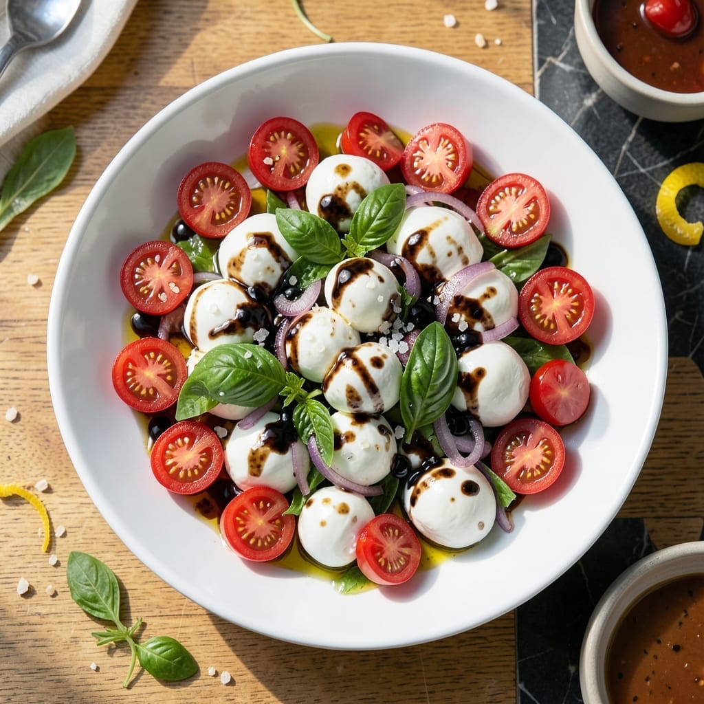 Caprese Salad Recipe Cherry Tomatoes: Fresh Mozzarella and Basil Harmony