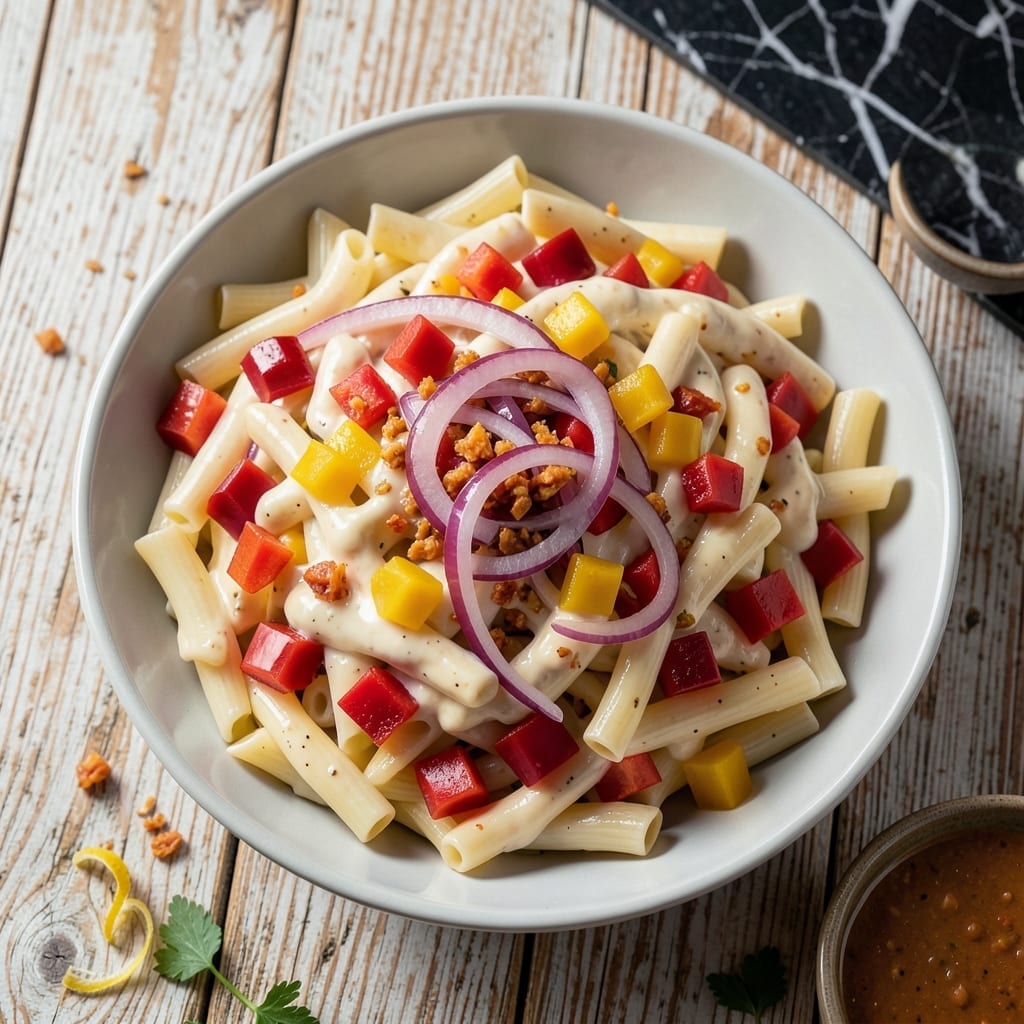 Jamaican Pasta Salad Recipe With Mayonnaise: Island Spice Creamy Delight