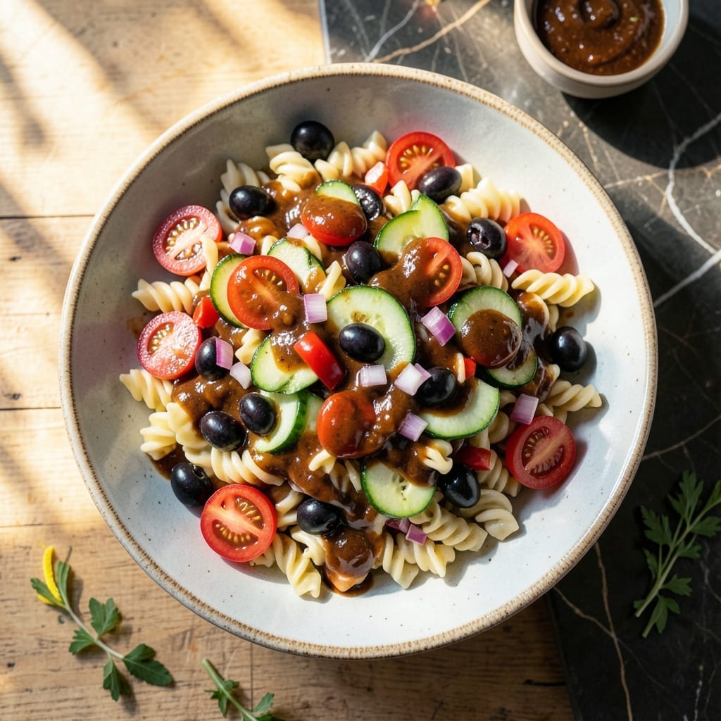 Cold Pasta Salad Recipe With Balsamic Vinegar: Chilled Garden Freshness with Tangy Depth Cold Pasta Salad Recipe With Balsamic Vinegar: Chilled Garden Freshness with Tangy Depth