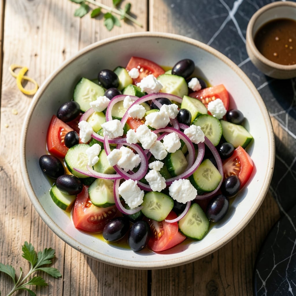 Jamie Oliver Greek Salad Recipe: Traditional Feta and Olive Medley