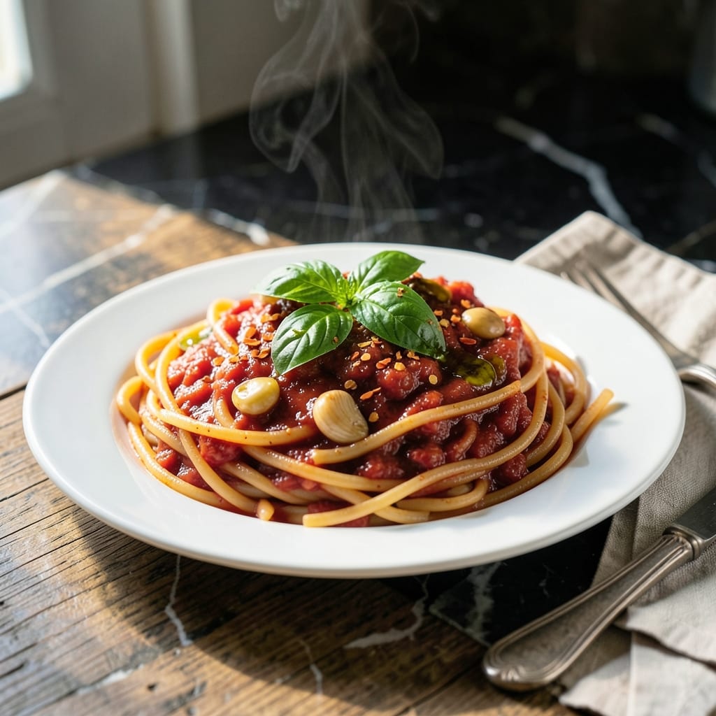 Pasta Arrabiata Recipe Italian: Spicy Tomato Sauce With Al Dente Bite