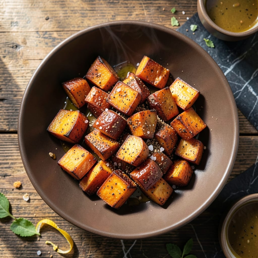 Vegetarian Recipe With Sweet Potato: Roasted Caramelized Sweetness
