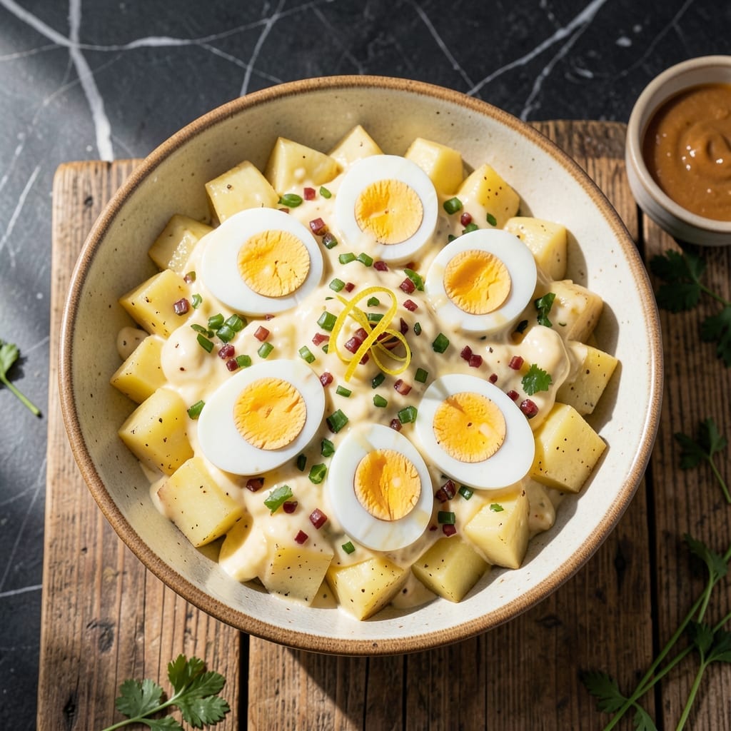 Potato Salad Recipe With Eggs Mayo and Mustard: Classic Creamy Picnic Staple with Tangy Twist
