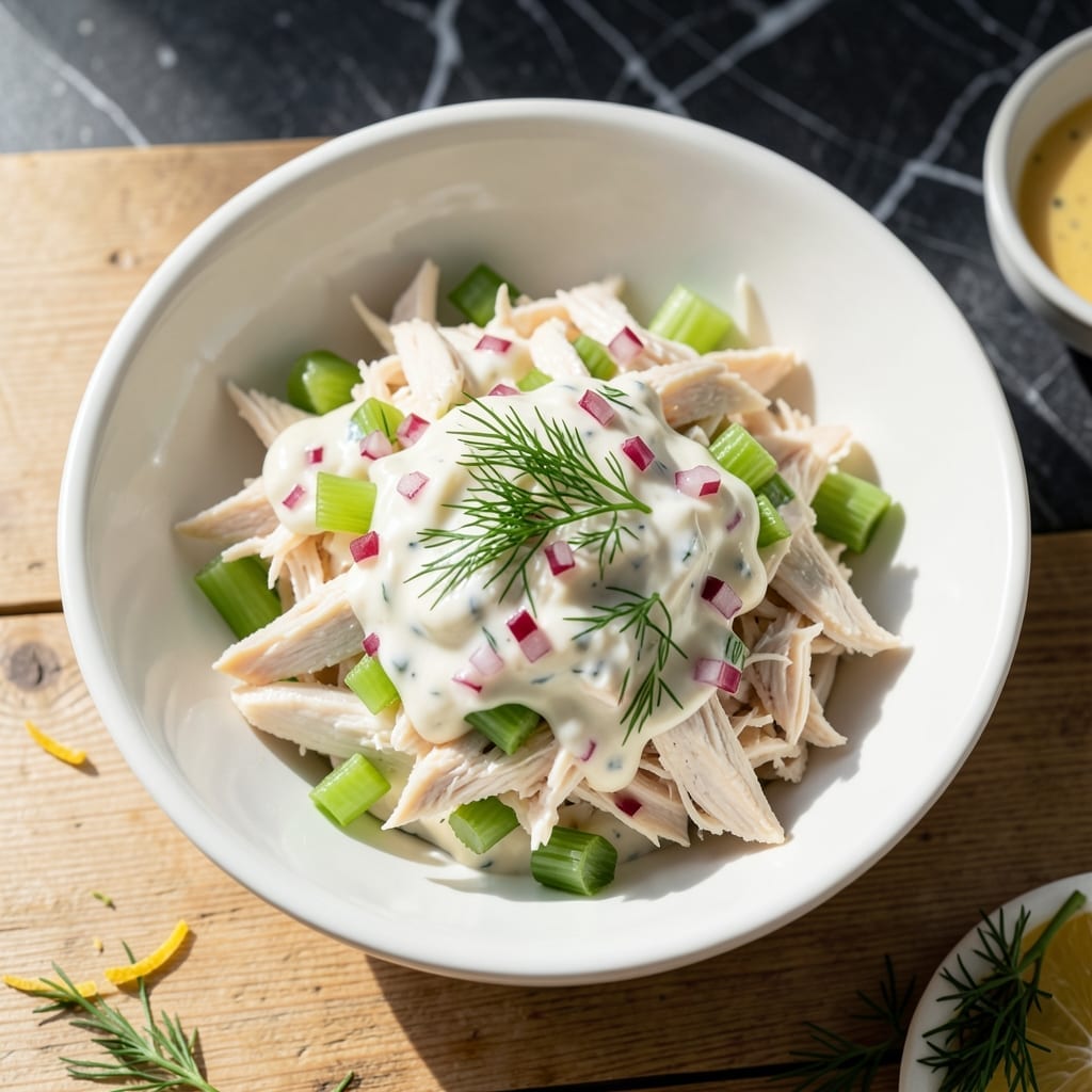 Chicken Salad Recipe With Yogurt and Mayo: Light Creamy Crunch With Fresh Herbs