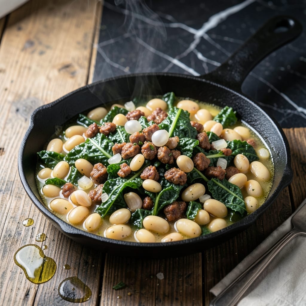 Italian Greens and Beans Recipe With Sausage: Rustic Tuscan Flavor in One Pot Italian Greens and Beans Recipe With Sausage: Rustic Tuscan Flavor in One Pot