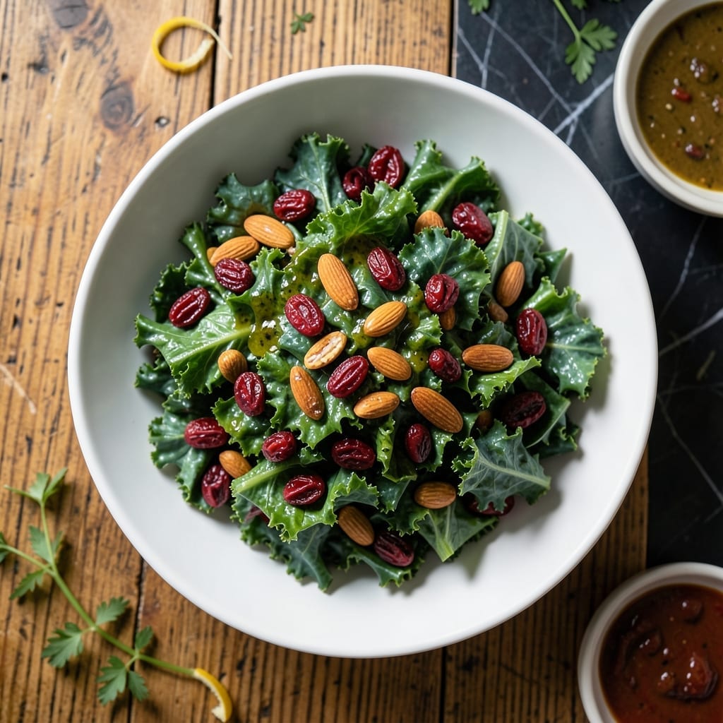 Kale Salad Recipe With Dried Cranberries: Sweet Chewy Bursts and Nutty Crunch