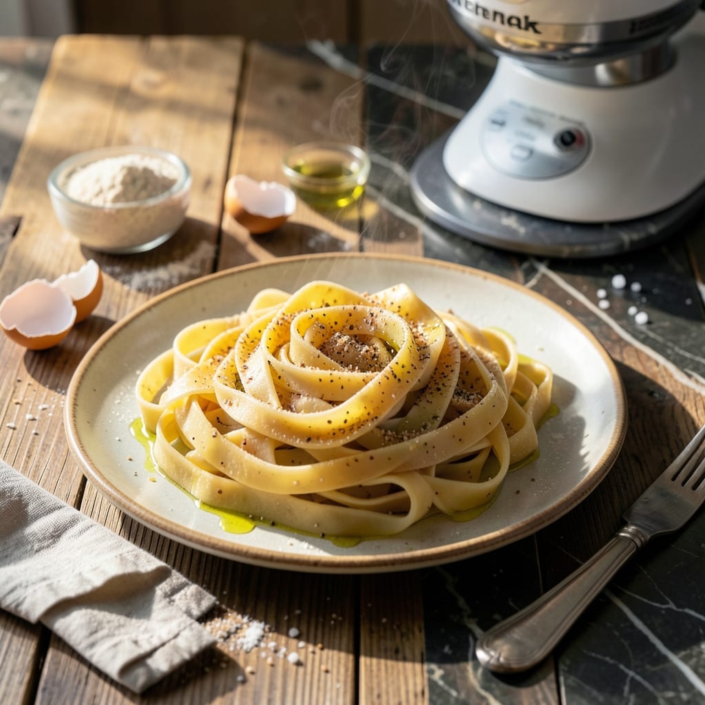 Homemade Pasta Recipe Kitchenaid Mixer: Silky Sheets in 10 Minutes