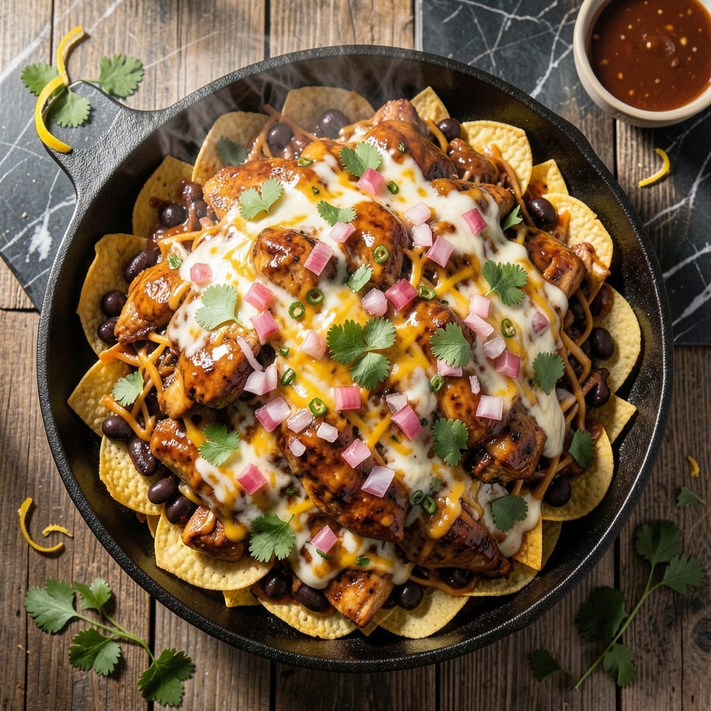 BBQ Chicken Nachos Recipe Loaded: Layers of Smoky Spice and Cheese