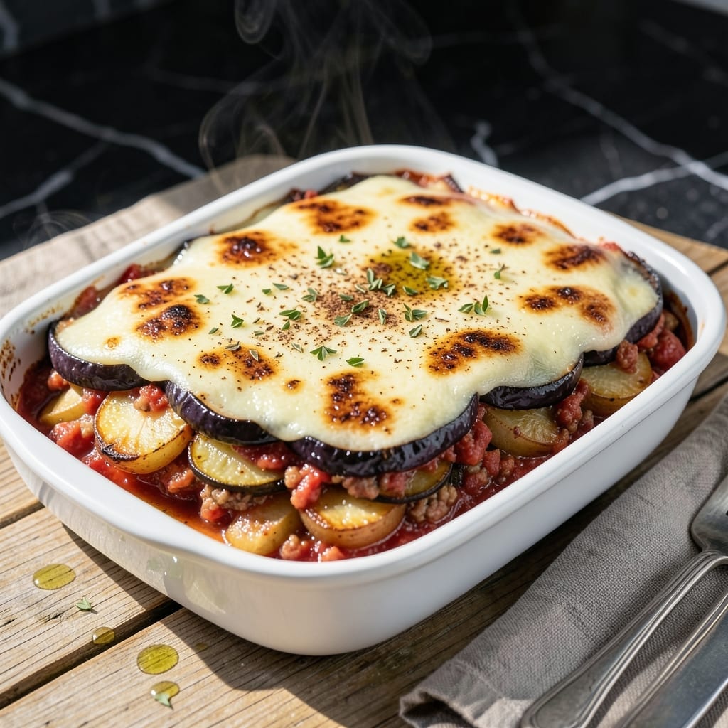 Moussaka Recipe Potato Aubergine: Layered Mediterranean Comfort