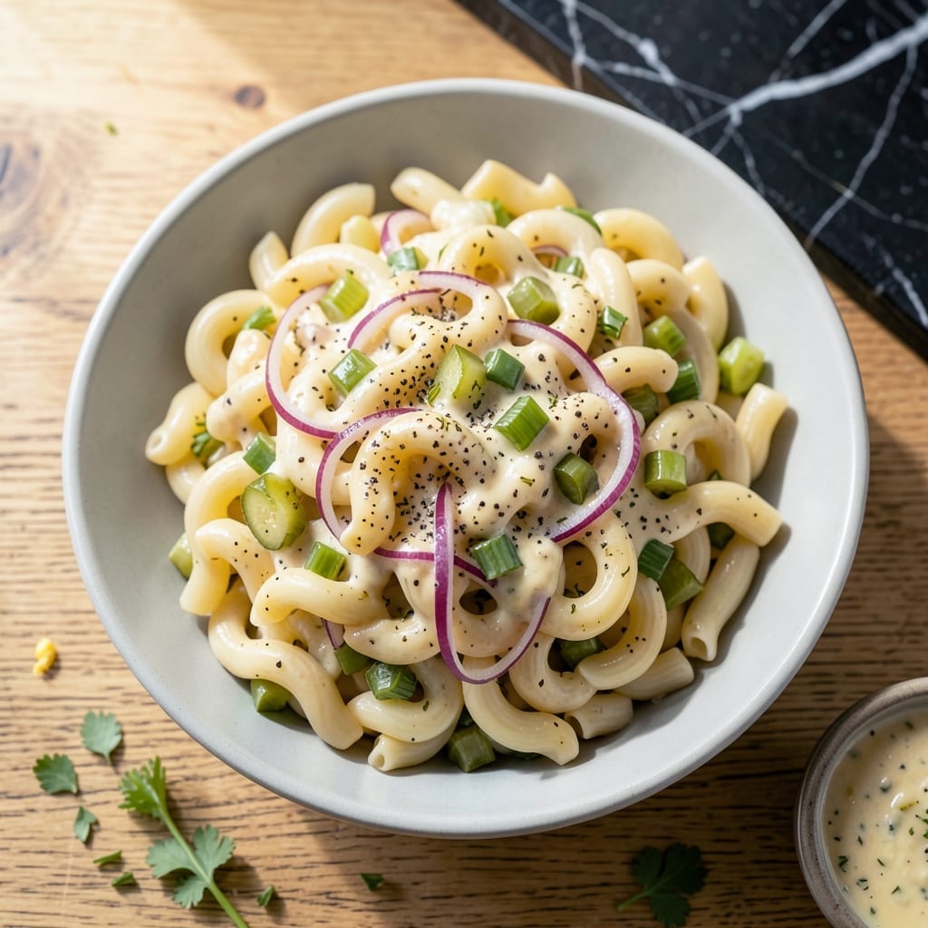 Macaroni Salad Recipe With Pickle Juice: Bright Tangy Crunch for Summer Macaroni Salad Recipe With Pickle Juice: Bright Tangy Crunch for Summer