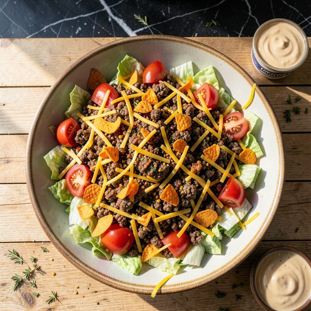 Traditional Taco Salad Recipe With Doritos: Tex-Mex Crunch in Every Bite