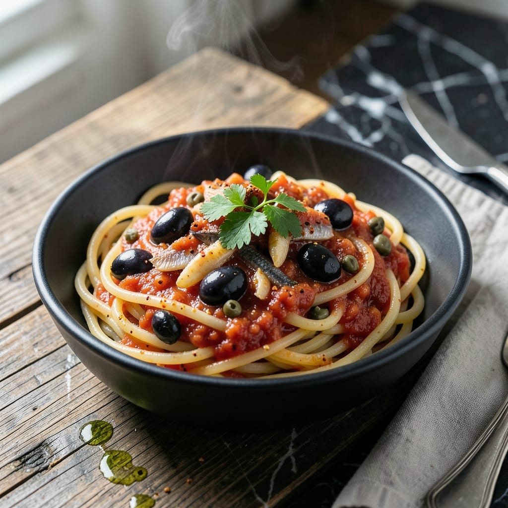 Pasta Puttanesca Recipe Authentic: Bold Mediterranean Flavors in 20 Minutes Pasta Puttanesca Recipe Authentic: Bold Mediterranean Flavors in 20 Minutes