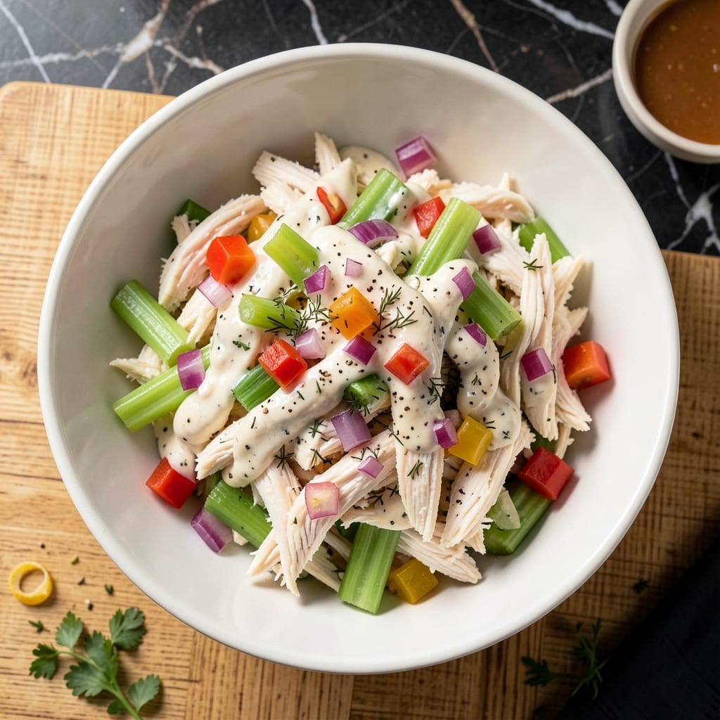 Chicken Salad Recipe With Ranch Dressing Mix: Creamy Herbed Crunch for Sandwiches