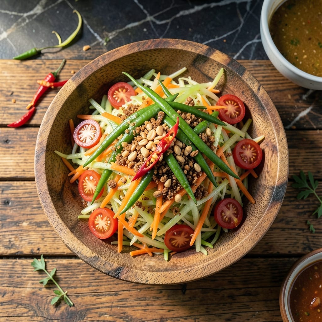 Thai Papaya Salad Recipe Som Tum: Spicy Lime-Dressed Green Perfection