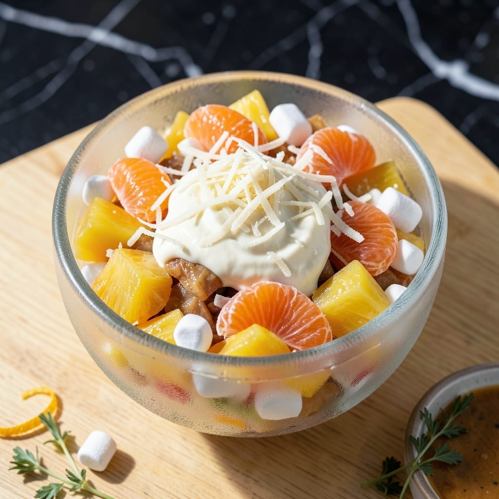 Traditional Recipe for Ambrosia Salad: Retro Creamy Citrus Delight