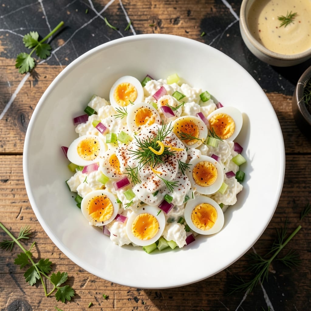 Low Fat Egg Salad Recipe With Greek Yogurt: Light and Creamy With Fresh Herbs Low Fat Egg Salad Recipe With Greek Yogurt: Light and Creamy With Fresh Herbs