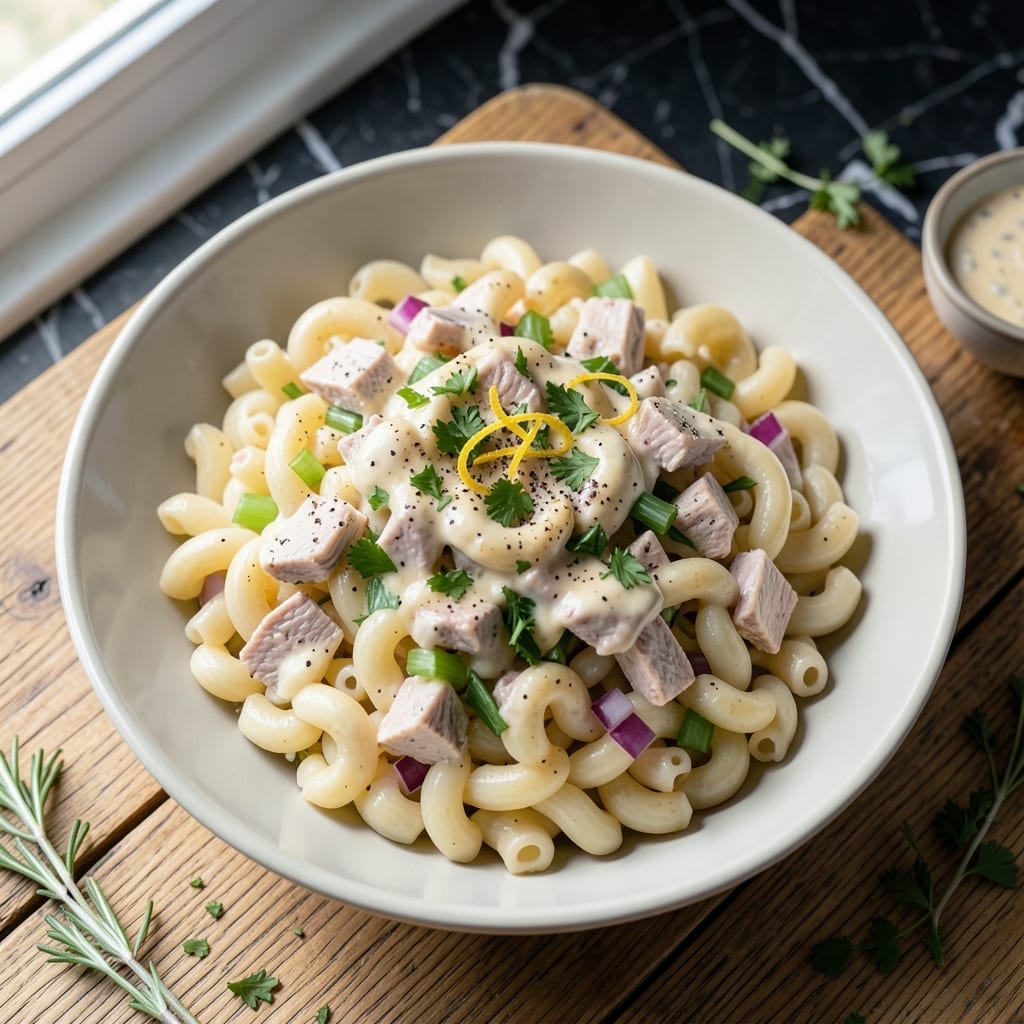 Recipe For Macaroni Salad With Tuna Fish: No-Cook Creamy Picnic Classic