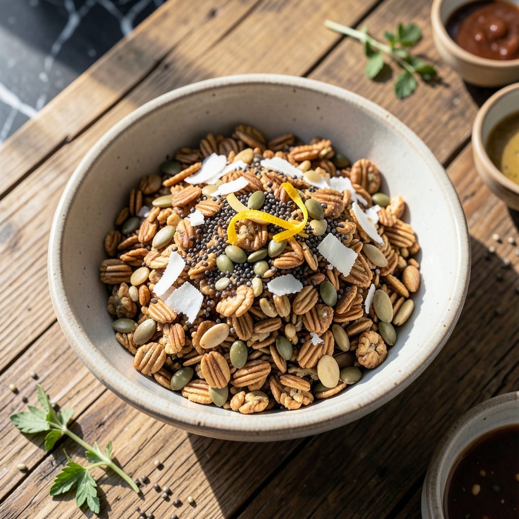Homemade Granola Recipe No Nuts: Toasted Oat Clusters With Seeds