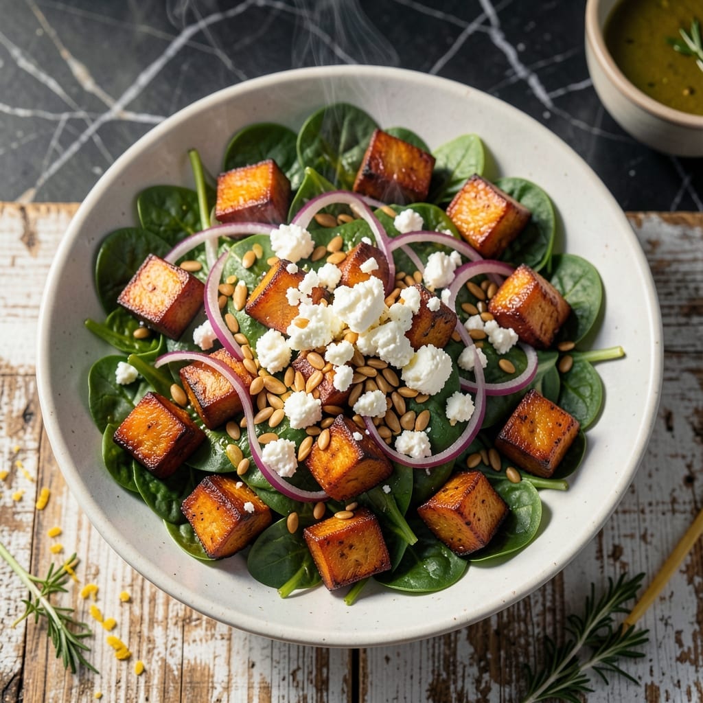 Kumara Salad Recipe NZ: Roasted Sweet Potato and Spinach Delight