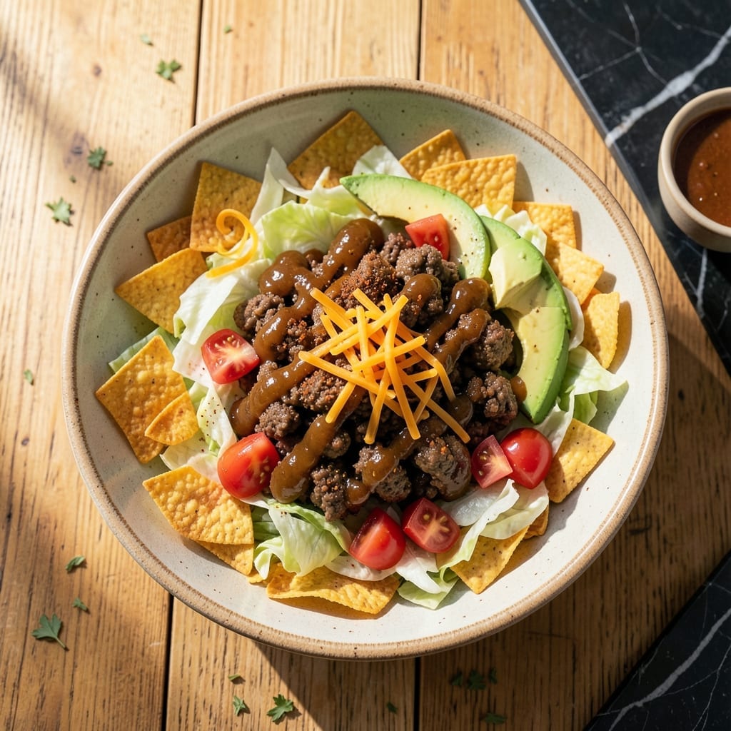 Taco Salad Recipe Ground Beef: Tex-Mex Layered Crunch in a Bowl