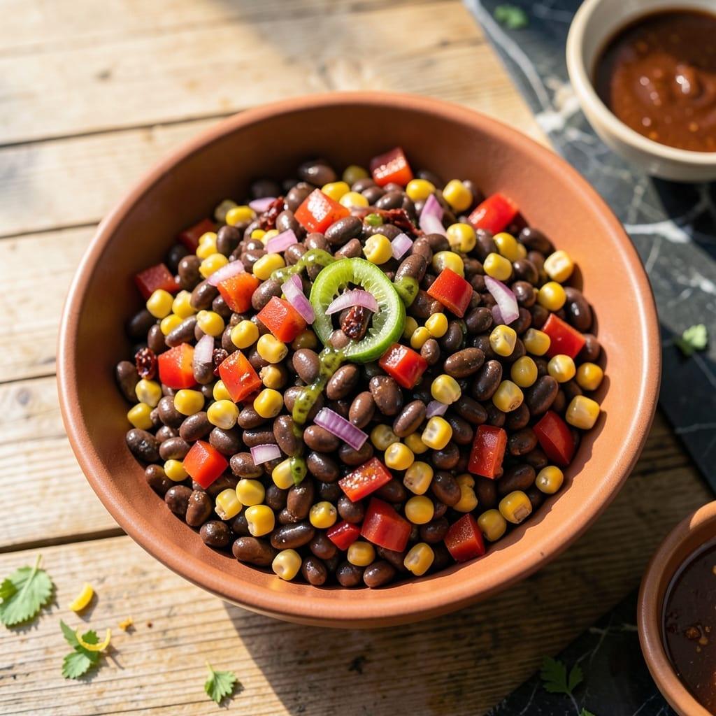 Recipe For Southwestern Black Bean And Corn Salad: Smoky Chipotle Lime Kick