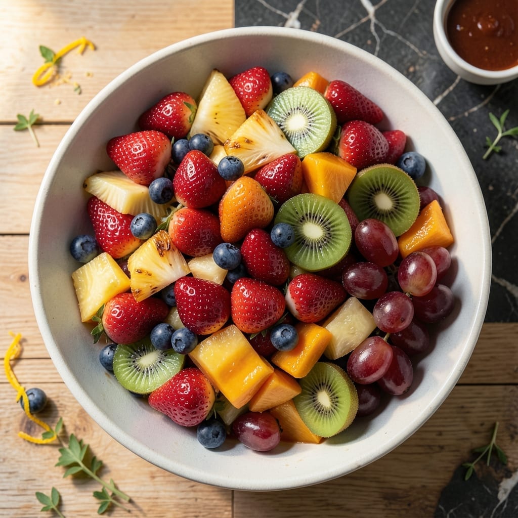 Chelsea's Messy Apron Fruit Salad Recipe: Rainbow Freshness With Honey Lime Dressing