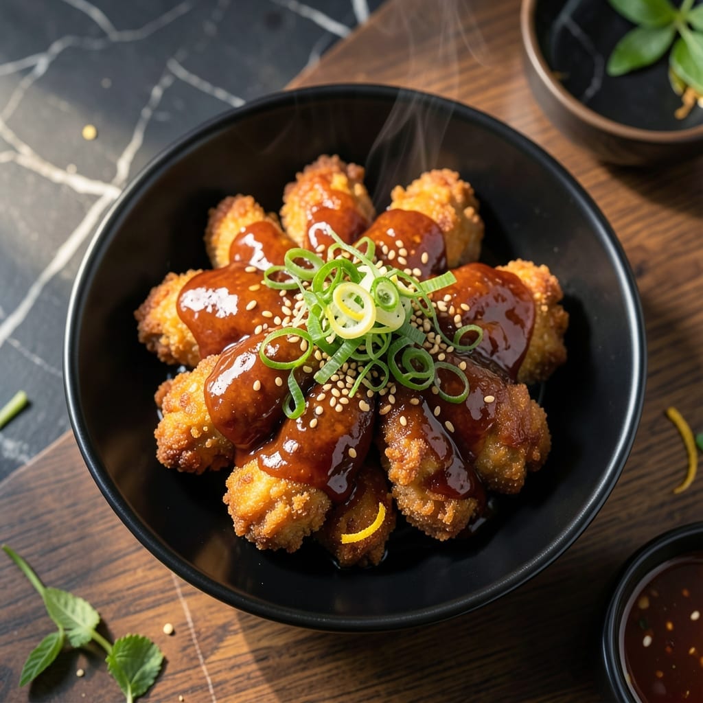 Korean Fried Chicken Recipe Yangnyeom: Double-Fried Sweet and Spicy Glaze