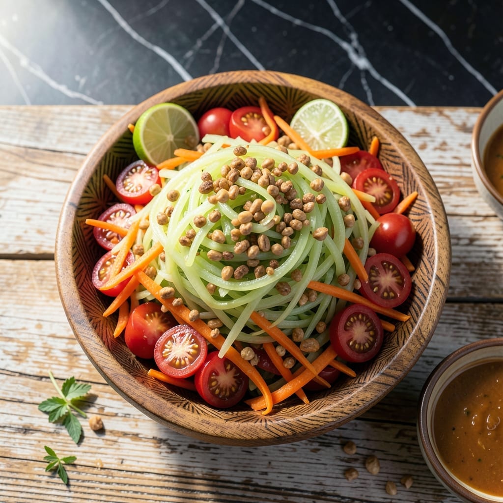 Papaya Salad Recipe Vegan: Thai-Inspired Spicy and Tangy Crunch