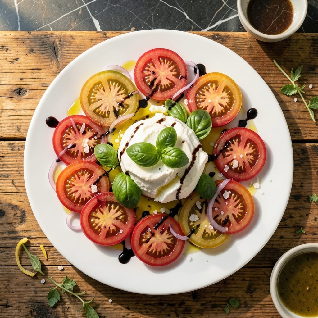 Burrata Salad Recipe Ideas: Creamy Centers With Heirloom Tomatoes