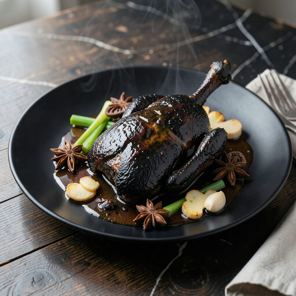 Recipe for Black Chicken: Silky Dark Meat With Aromatic Depth