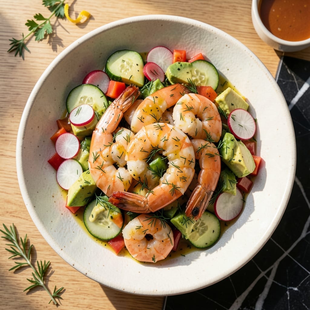 Shrimp Salad Recipe No Mayonnaise: Lemon-Dill Freshness With Avocado