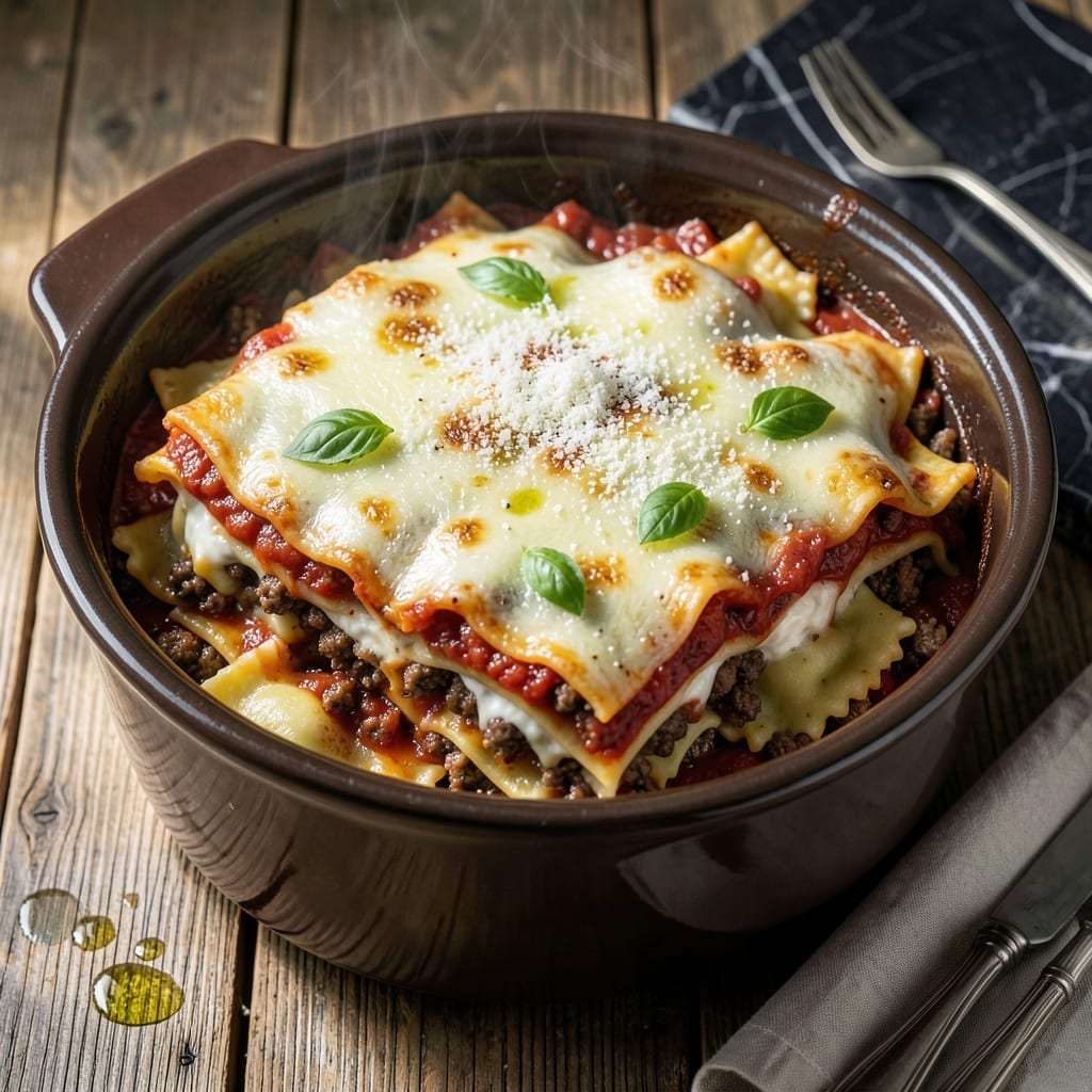 Lasagna Crock Pot Recipe With Ravioli: Cheesy Layers Without the Oven