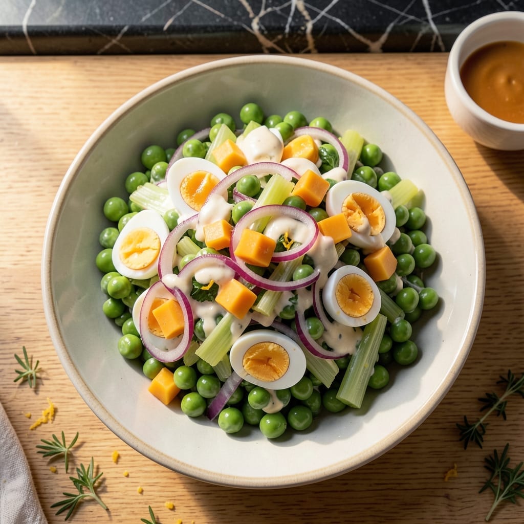Pea Salad Recipe With Egg and Mayonnaise: Classic Picnic Side With Creamy Crunch